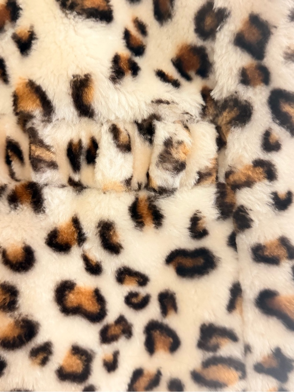 Little Me Leopard Print Faux Fur Vest in White, Black & Brown - Picture 5 of 5